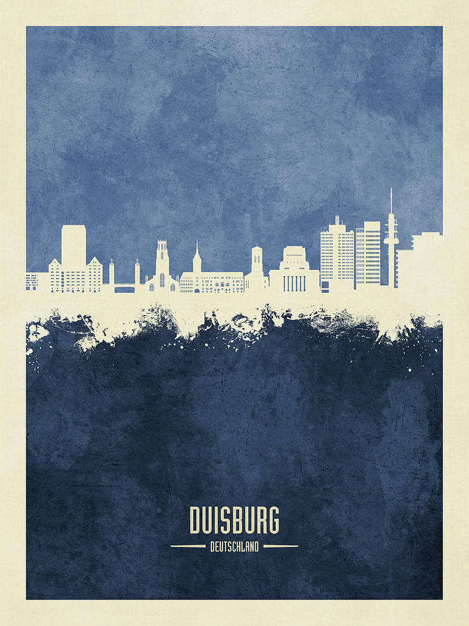 Duisburg Germany Skyline #59 Digital Art by Michael Tompsett