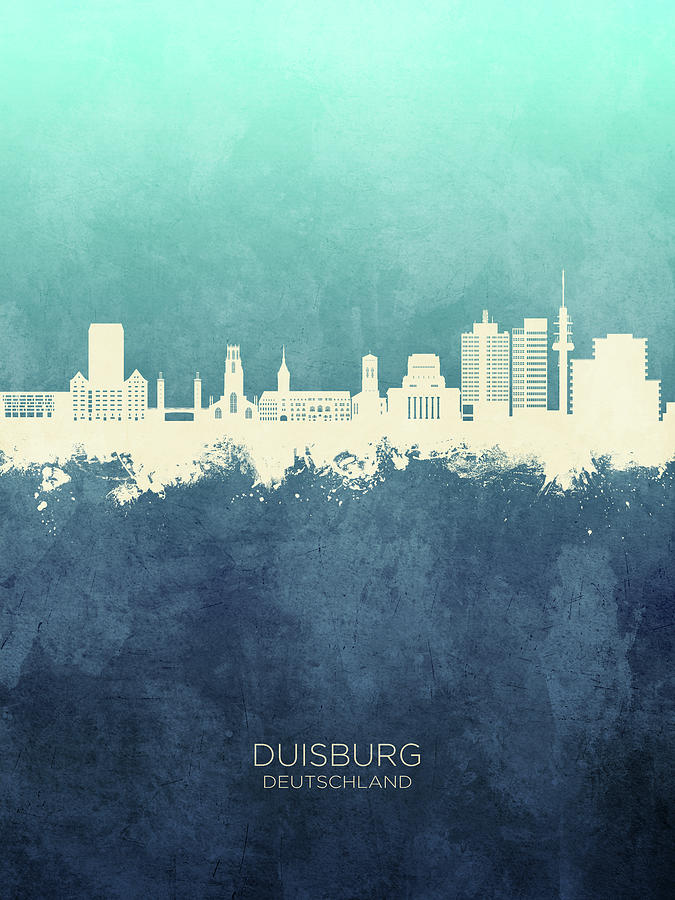 Duisburg Germany Skyline #61 Digital Art by Michael Tompsett