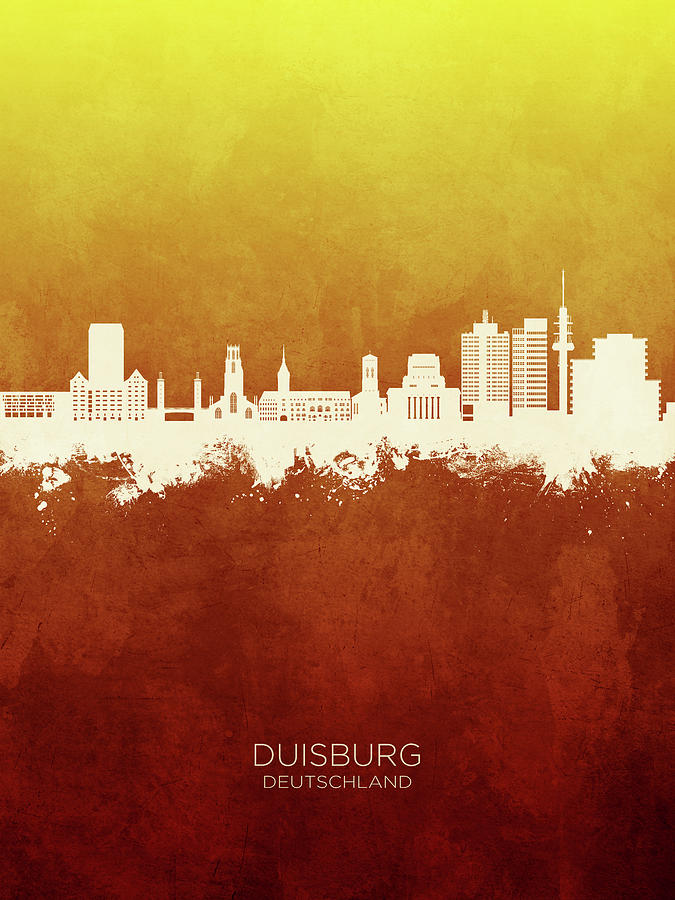 Duisburg Germany Skyline #63 Digital Art by Michael Tompsett