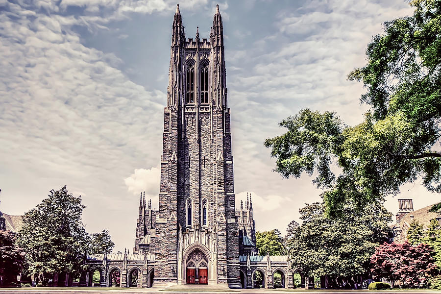 Durham Photograph - Duke Chapel with a Vintage Feel by Kadwell Enz