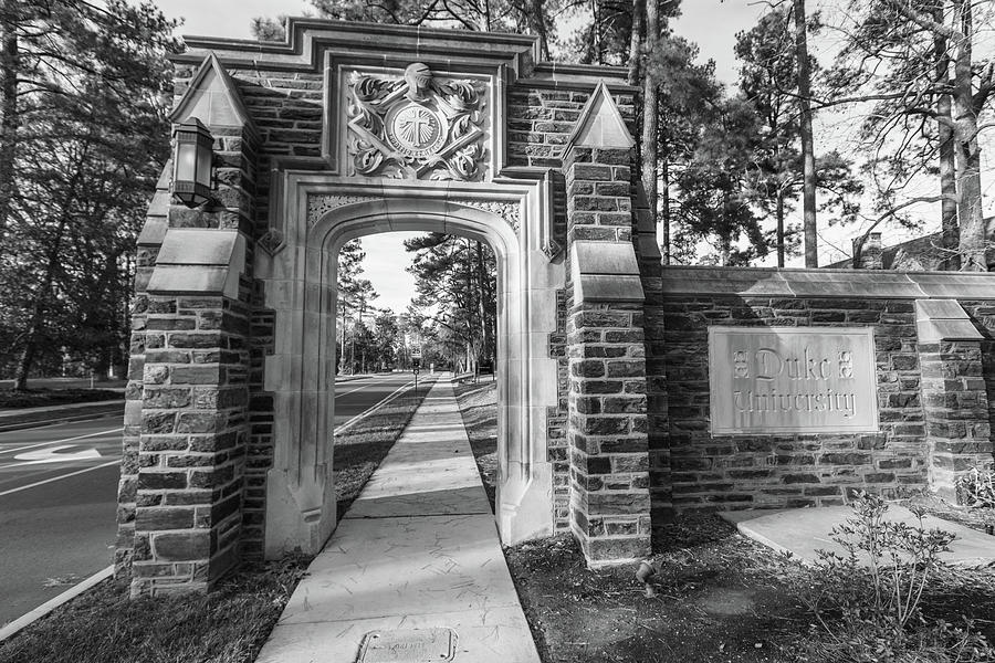 Duke Entrance Black and White 2 Photograph by John McGraw