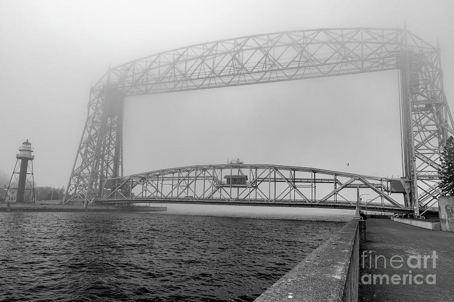 Duluth Aerial Bridge Lighthouse Photograph by Louise Magno
