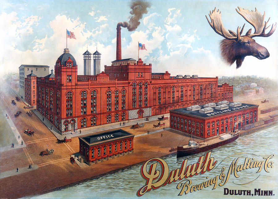 Duluth Brewing and Malting Drawing by Zenith City Press