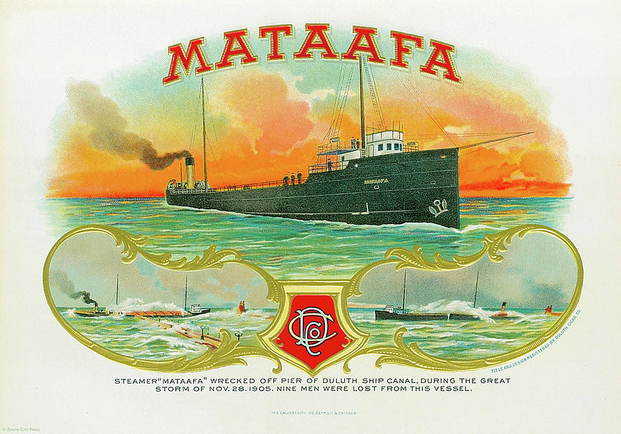 Duluth Cigar Co. Mataafa Drawing by Zenith City Press