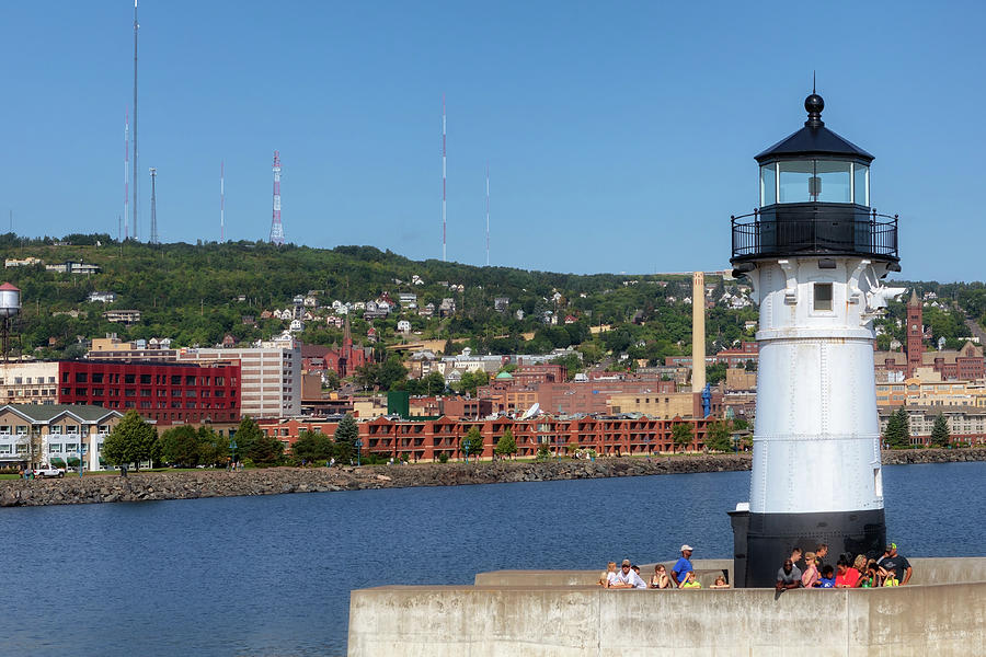 Duluth Harbor North Pier Light Photograph by Susan Rissi Tregoning