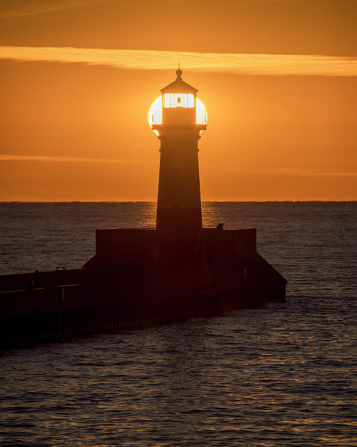 Duluth North Pier Lighthouse Photograph by Adam Romanowicz