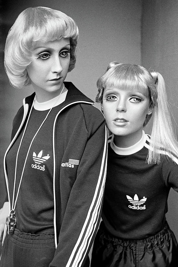 Dummies wearing Adidas sweatshirts. Portsmouth, UK 1980 Photograph by Roberto Bigano