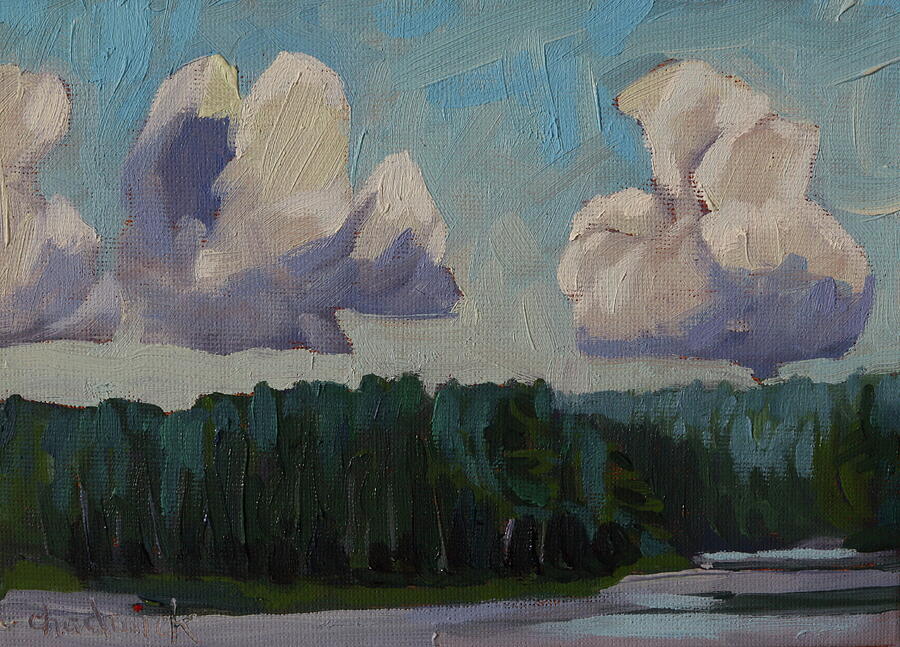 Dumoine Cloud Castles Leaking Virga Painting by Phil Chadwick Dumoine Cloud Castles Leaking Virga Painting by Phil Chadwick