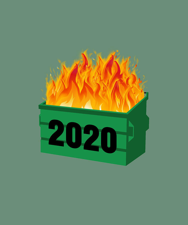 Dumpster Fire 2020 Trash Garbage Fire Digital Art by Felix