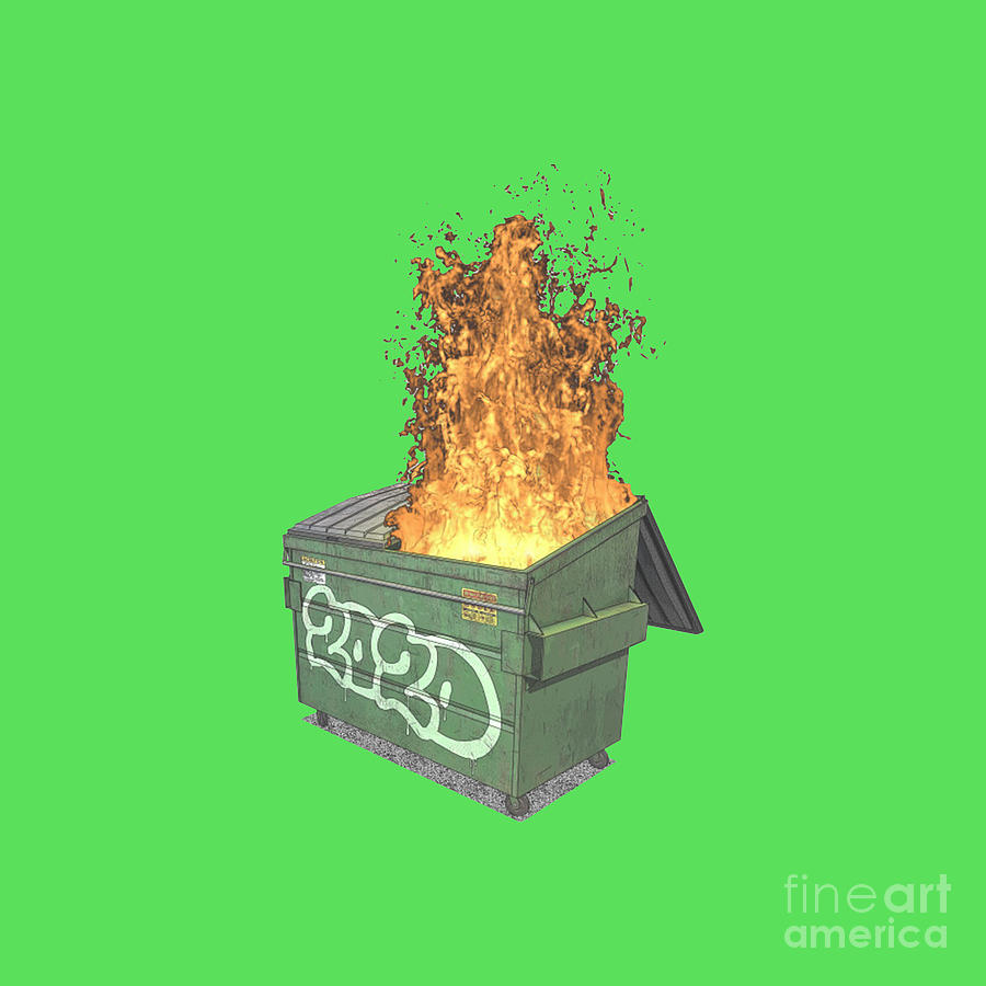 Dumpster Fire 2020 Variant Drawing by Paul Hall - Fine Art America