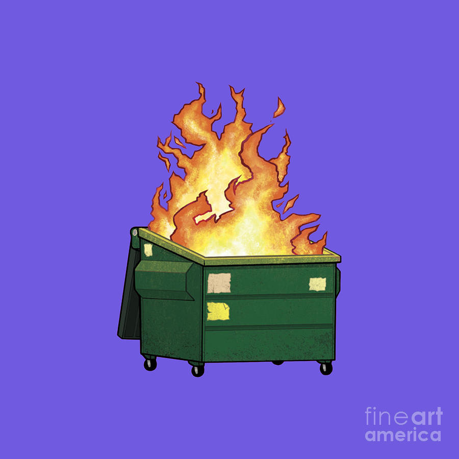Dumpster Fire Drawing by Paul Hall Fine Art America