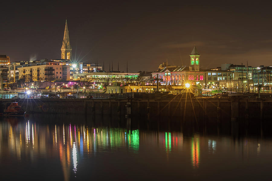 Dun Laoghaire Town at Night, Co Dublin Photograph by Adrian Hendroff ...