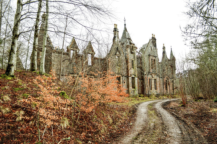 Dunalastair Castle Ruin Color Photograph by Dan Westfall Fine Art America