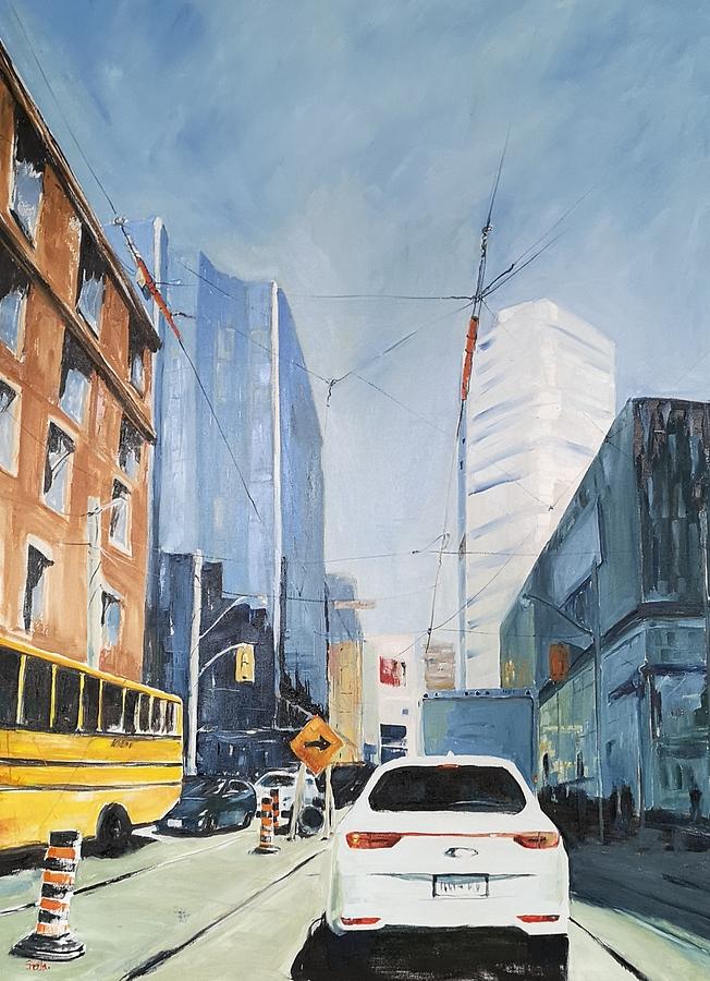 Dundas Square Painting by Sheila Romard