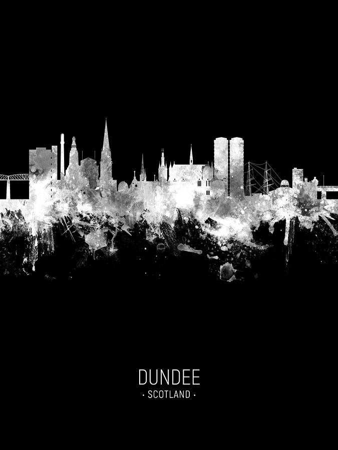 Dundee Scotland Skyline #07 Digital Art by Michael Tompsett