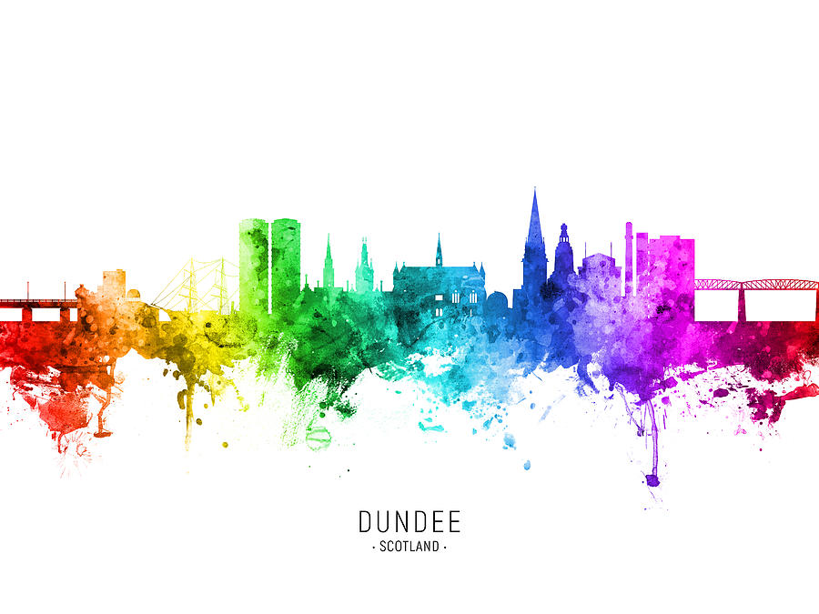 Dundee Scotland Skyline #15 Digital Art by Michael Tompsett