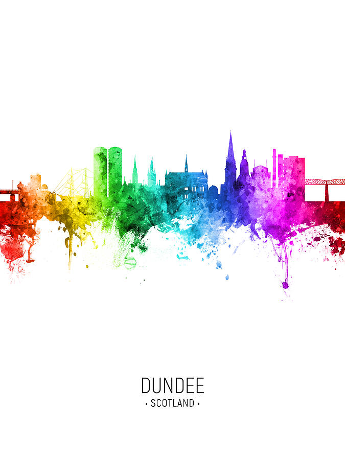 Dundee Scotland Skyline #59 Digital Art by Michael Tompsett
