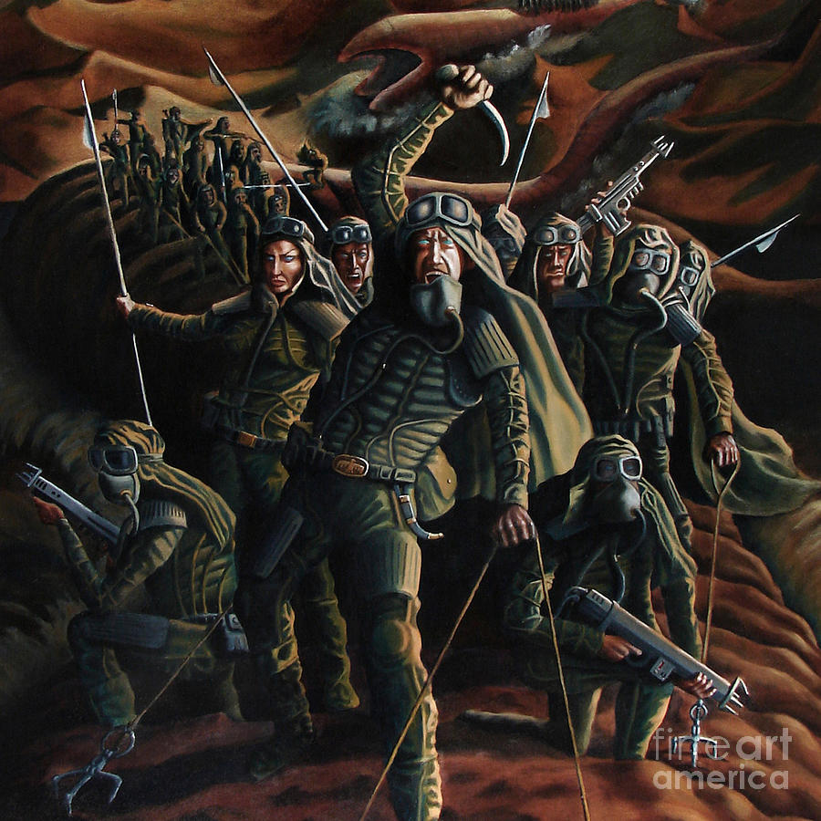 Fantasy Painting - Dune Warriors by Ken Kvamme
