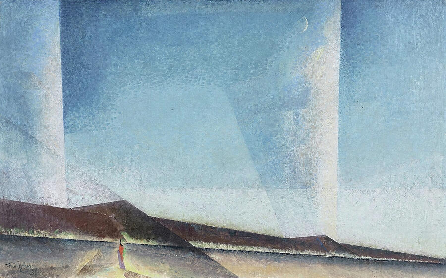 Dunes in the Evening - Duenen am Abend Painting by Lyonel Feininger