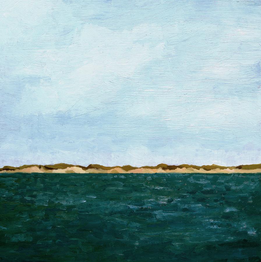 Lake Michigan Painting - Dunes of Lake Michigan with Big Sky by Michelle Calkins