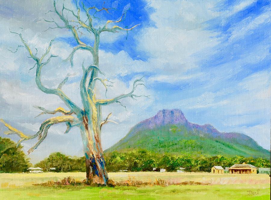 Dunkeld and Mt Sturgeon in the Grampians Painting by Dai Wynn