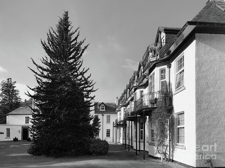 Dunkeld House Hotel Scotland In Mono 014 Photograph