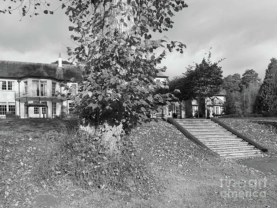 Dunkeld House Hotel Scotland In Mono 022 Photograph