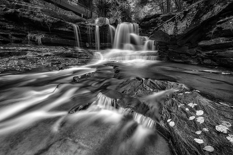 Black And White Photograph - Dunloup Creek, West Virginia Black and White by Rick Berk
