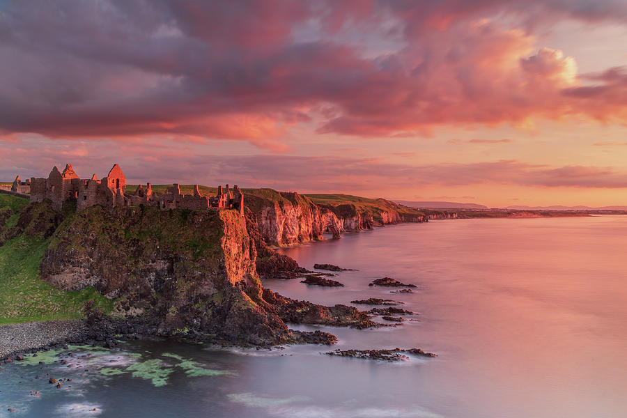 Dunluce Castle Sunset, Co Antrim, Northern Ireland Photograph by Adrian Hendroff