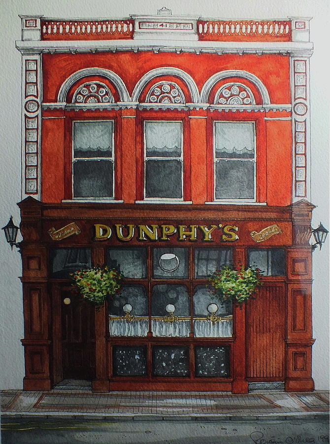Dunphys of Dunlaoire, Co, Dublin Painting by Val Byrne