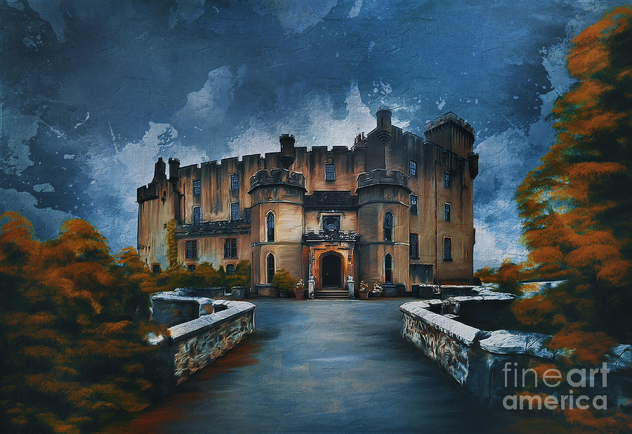 Dunvegan Castle . Digital Art by Andrzej Szczerski
