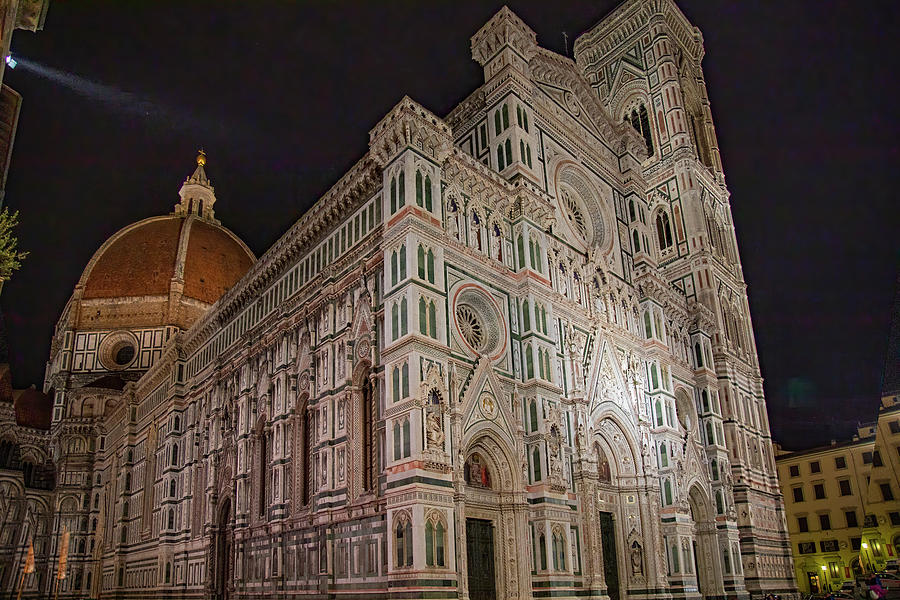 Duomo at Night Photograph by Lowell Monke