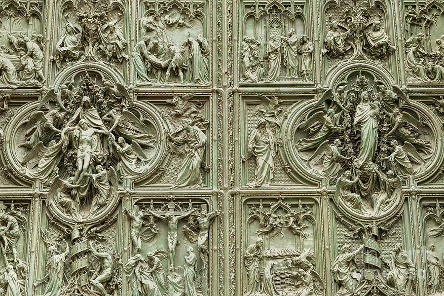 Duomo di Milano Central Door Photograph by Catherine Sullivan