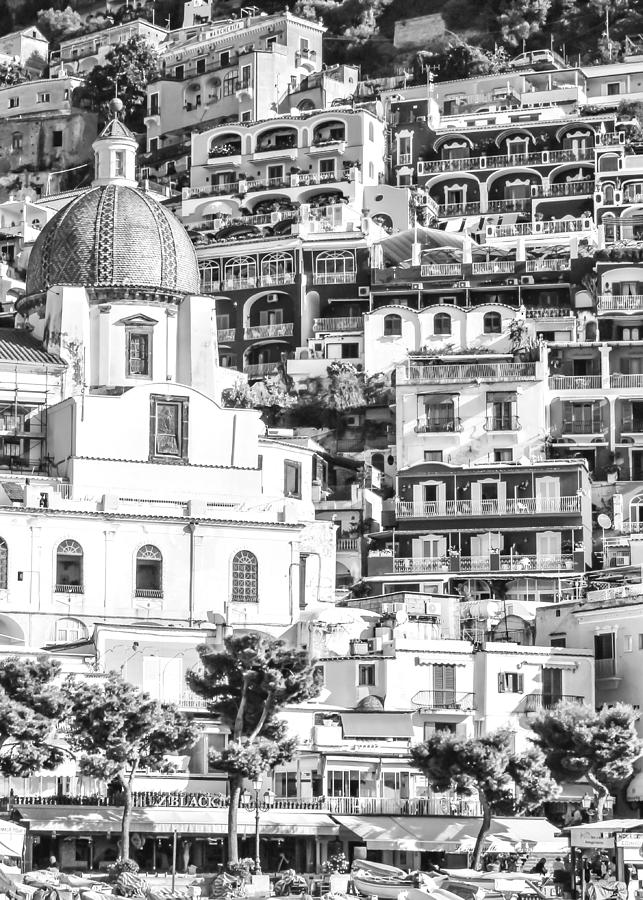 Duomo in Positano BW Photograph by Mary Pille