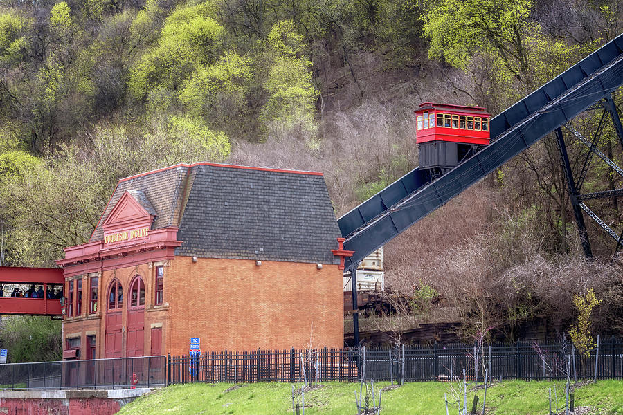 Duquesne Lower Incline Station - Cable Car Arriving Photograph by Susan Rissi Tregoning