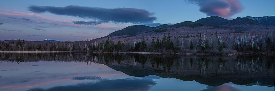 Durand Lake Moonrise Panorama Photograph by White Mountain Images