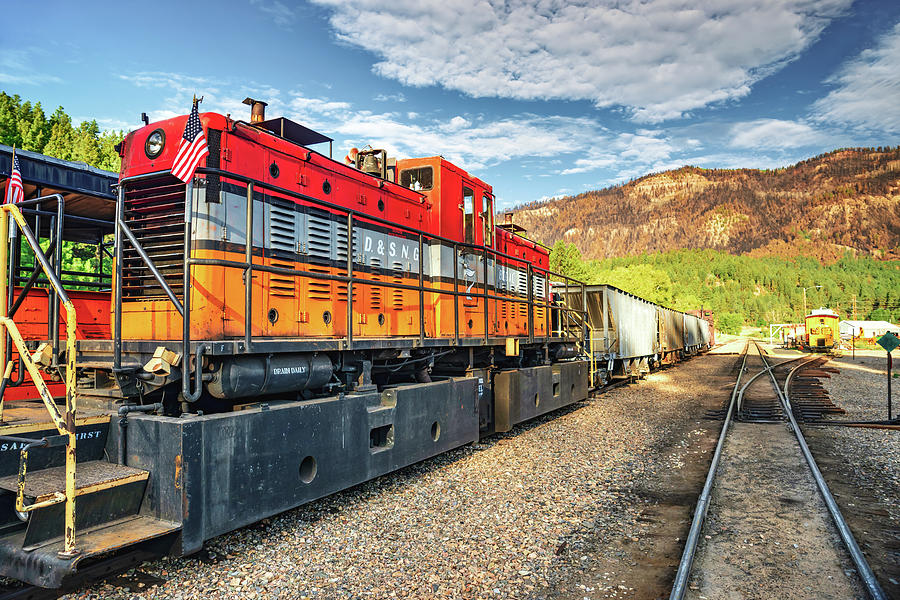 Durango and Silverton Narrow Gauge American Train in Colorado Mountains Photograph by Gregory Ballos
