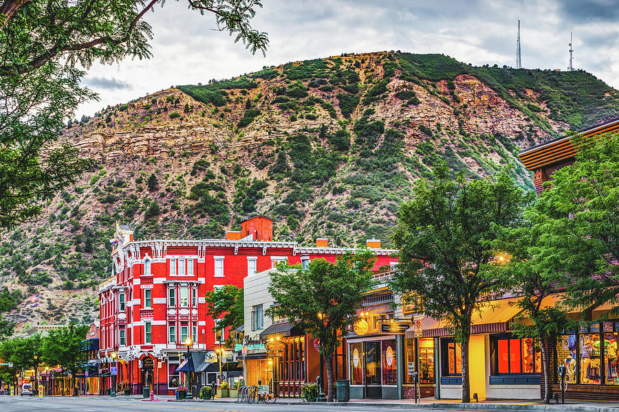 Durango Colorado City Skyline And Mountain Landscape Photograph by ...