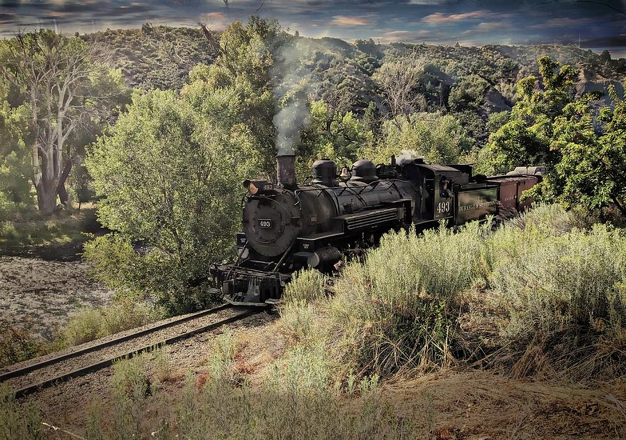 Train Photograph - Durango Silverton Train On The Move by Toni Abdnour