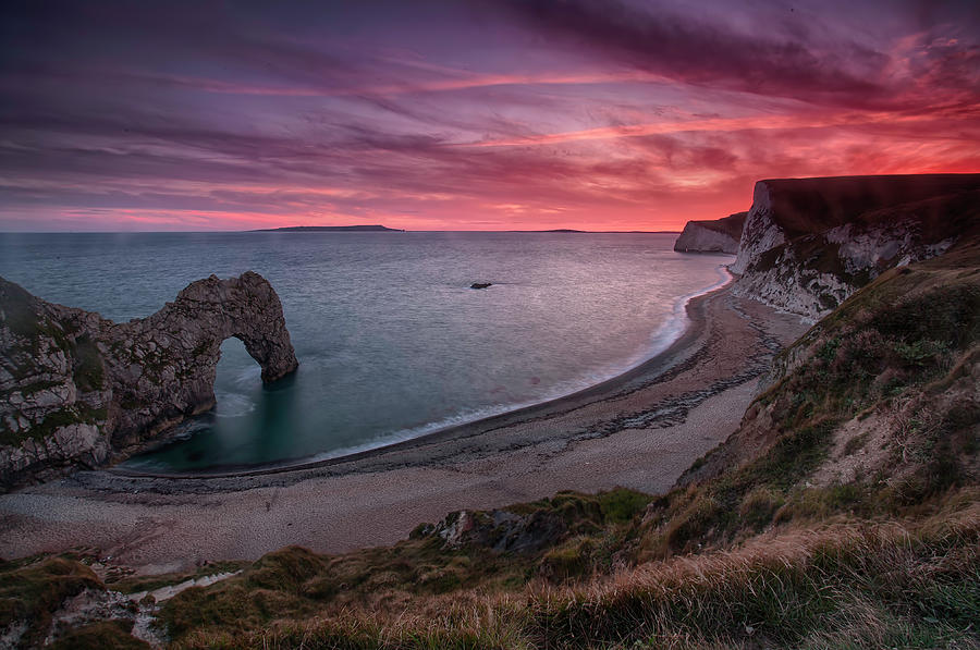 Durdle Dor Sunset, Dorset Photograph by Derek Daniel - Fine Art America