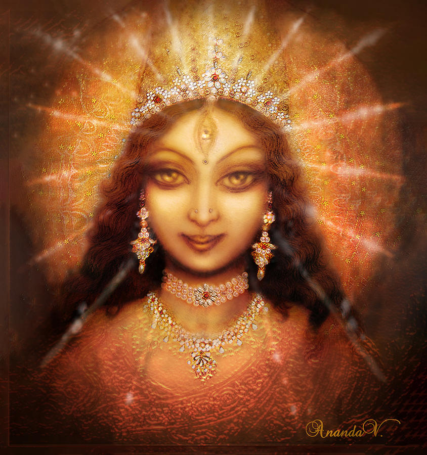 Durga Darshan - Blessing Of The Goddess Mixed Media
