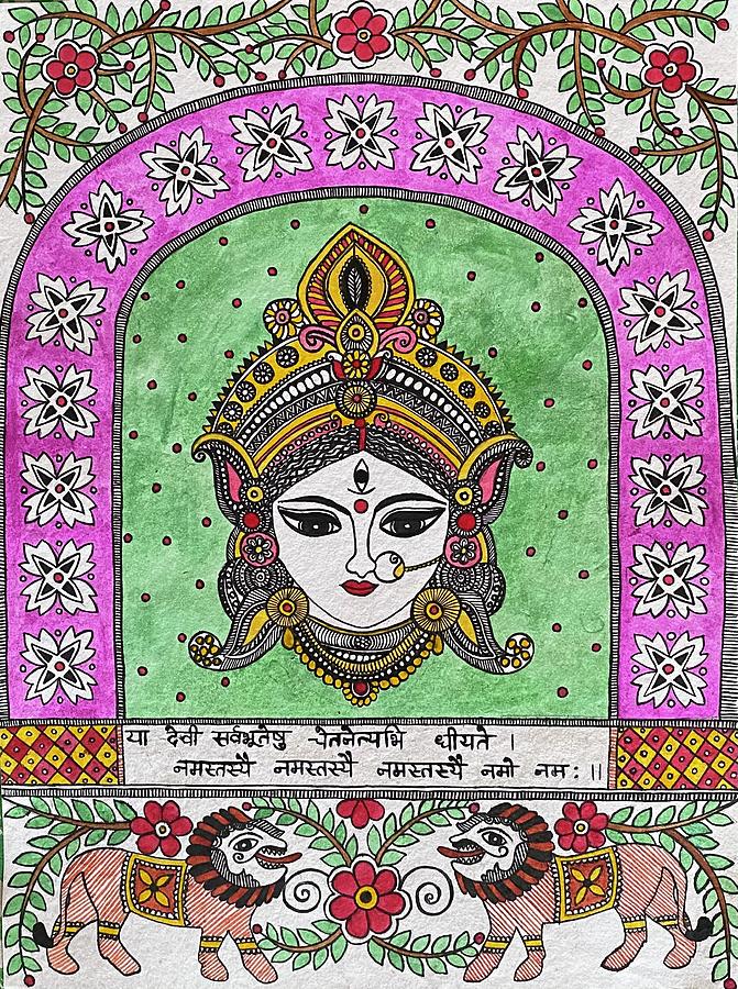 navratri madhubani art