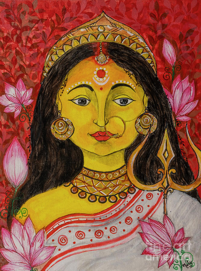 Durga Painting by Molshree Ambastha - Fine Art America