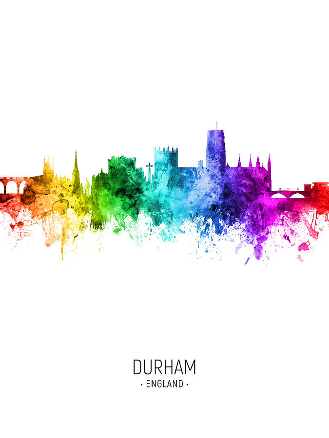 Durham England Skyline Cityscape #62 Digital Art by Michael Tompsett