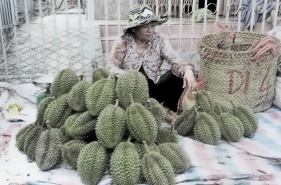 Durian Vendor In Vietnam Photograph by Toni Abdnour - Fine Art America