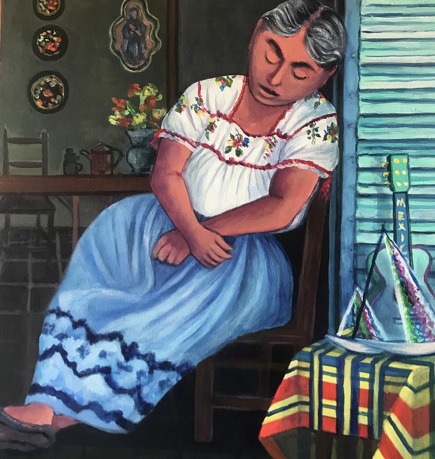Durmeindo e Painting by Susan Santiago