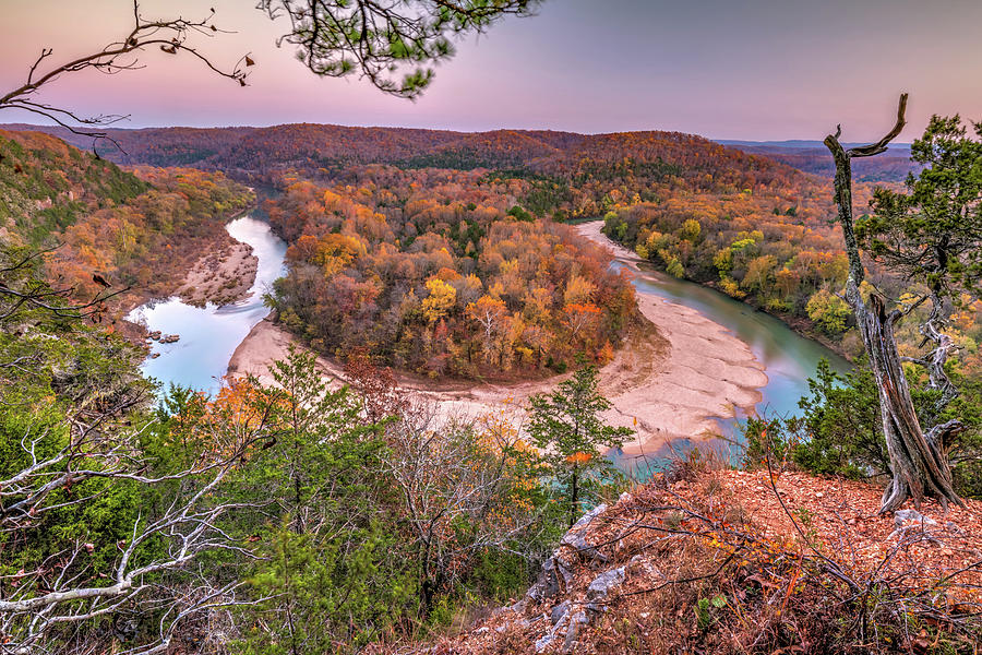 Dusk Along The Buffalo River At Red Bluff Overlook Photograph by Gregory Ballos