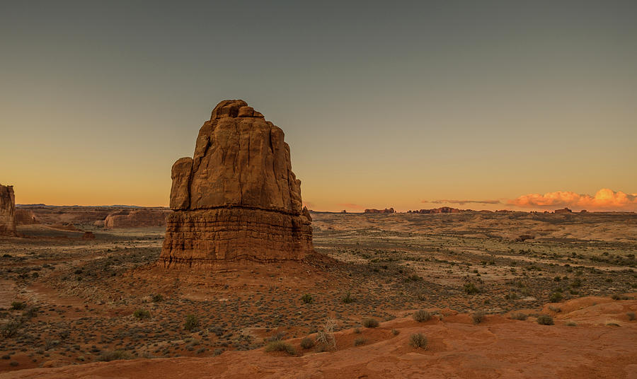 Dusk at Arches National Park Photograph by David L Moore