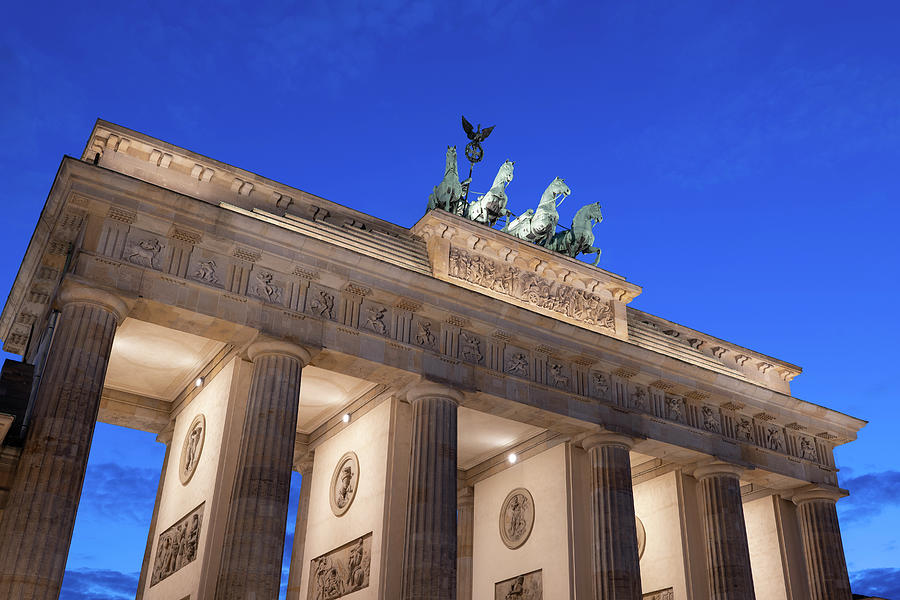Dusk At Brandenburg Gate In Berlin Photograph by Artur Bogacki
