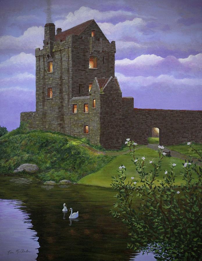 Dusk at Dunguaire Castle Painting by Kim McClinton Dusk at Dunguaire Castle Painting by Kim McClinton